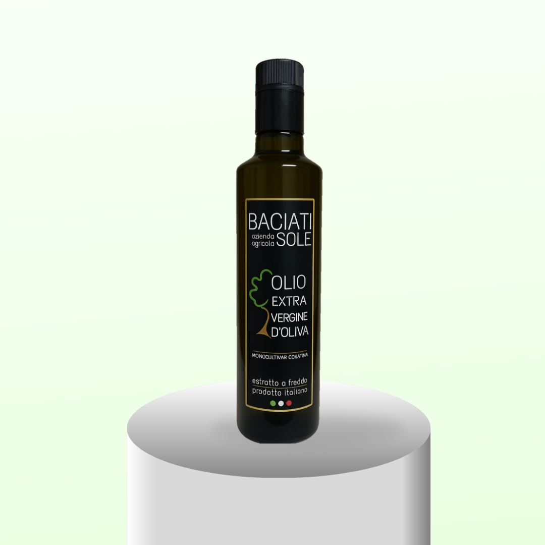 OLIO EXTRAVERGINE DI OLIVA - MONOCULTIVAR CORATINA - BACIATI DAL SOLE - 2025